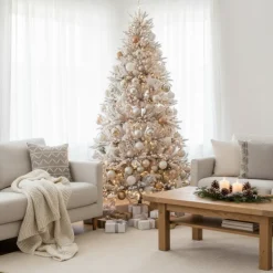 Albero di Natale Lincoln White h180Ø110cm PE