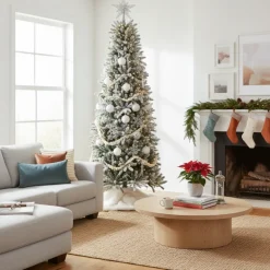 Albero di Natale Russel Innevato h180Ø65cm PE+PVC