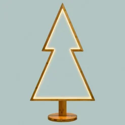 Albero Natale Abete con Base H90cm LED BIANCO CALDO