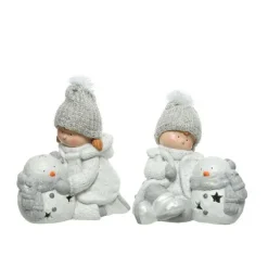 Bambini con porta candela Bianco dim 30.5x17x31 cm 29x26x28.5 cm Pezzo Singolo