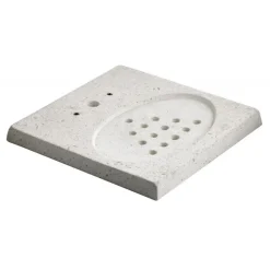 Base in Cemento Bianco Perforata con Griglia di Scarico per Fontane Ground Aquapoint