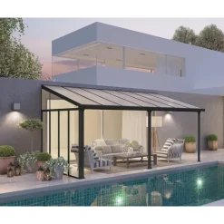 Canopia 3 m Parete laterale Pergola Grigio