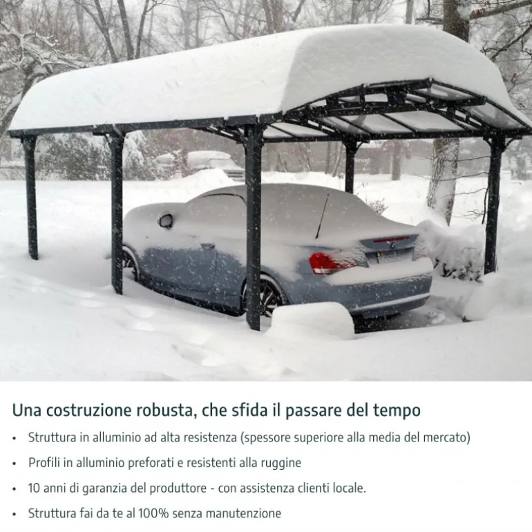 Canopia Arcadia Carport in Alluminio 3.6 X 11 m