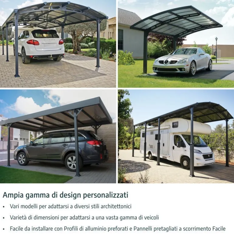 Canopia Arizona Breeze Carport Doppio in Alluminio 6 X 5 m