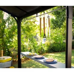 Canopia Austin Gazebo per Barbecue in Alluminio 1.8X2.4 m