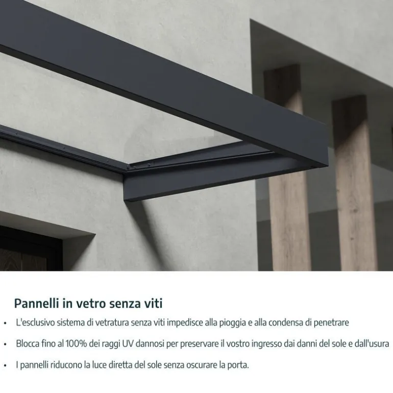 Canopia Bremen Pensilina Da Esterno 150X93 cm Trasparente