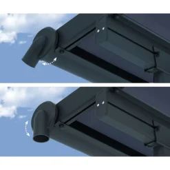 Canopia Capri Pergola Addossata in Alluminio 3X5.6 m Grigio