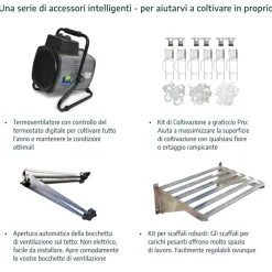 Canopia Eco Grow Doppio Strato Serra Da Giardino in Policarbonato 197X204X198 cm Verde