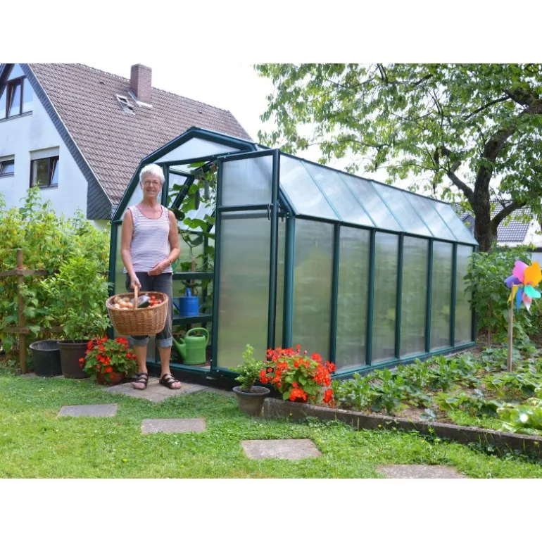 Canopia Eco Grow Doppio Strato Serra Da Giardino in Policarbonato 383X204X198 cm Verde