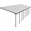 Canopia Feria Pergola Addossata in Alluminio 3X12.7 m Grigio