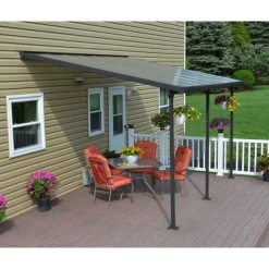 Canopia Feria Pergola Addossata in Alluminio 3X4.3 m Grigio