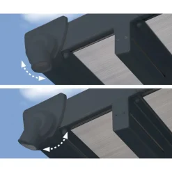 Canopia Feria Pergola Addossata in Alluminio 3X4.3 m Grigio