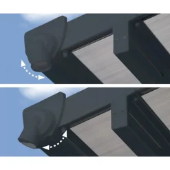 Canopia Feria Pergola Addossata in Alluminio 3X11.56 m Grigio