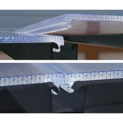 Canopia Feria Pergola Addossata in Alluminio 3X11.56 m Grigio