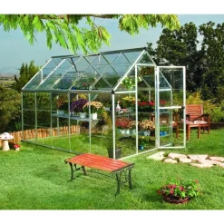 Canopia Harmony Trasparente Serra Da Giardino in Policarbonato 306X185X208 cm Argento