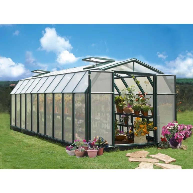 Canopia Hobby Gardener Doppio Strato Serra Da Giardino in Policarbonato 641X266X208 cm Verde