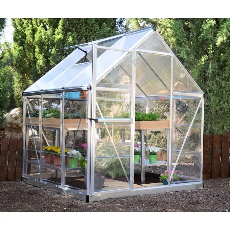 Canopia Hybrid Serra Da Giardino in Policarbonato 186X185X208 cm Argento