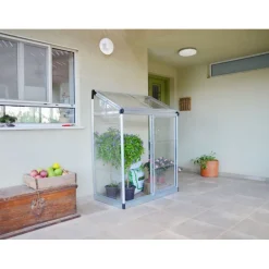 Canopia Lean-To Serra Da Giardino in Policarbonato 125X63X160 cm Trasparente