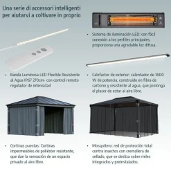 Canopia Ledro Gazebo Chiuso in Alluminio 3X3 m