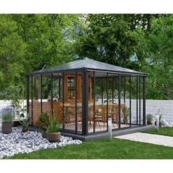 Canopia Ledro Gazebo Chiuso in Alluminio 3.6X3.6 m