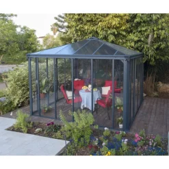 Canopia Ledro Gazebo Chiuso in Alluminio 3.6X3.6 m