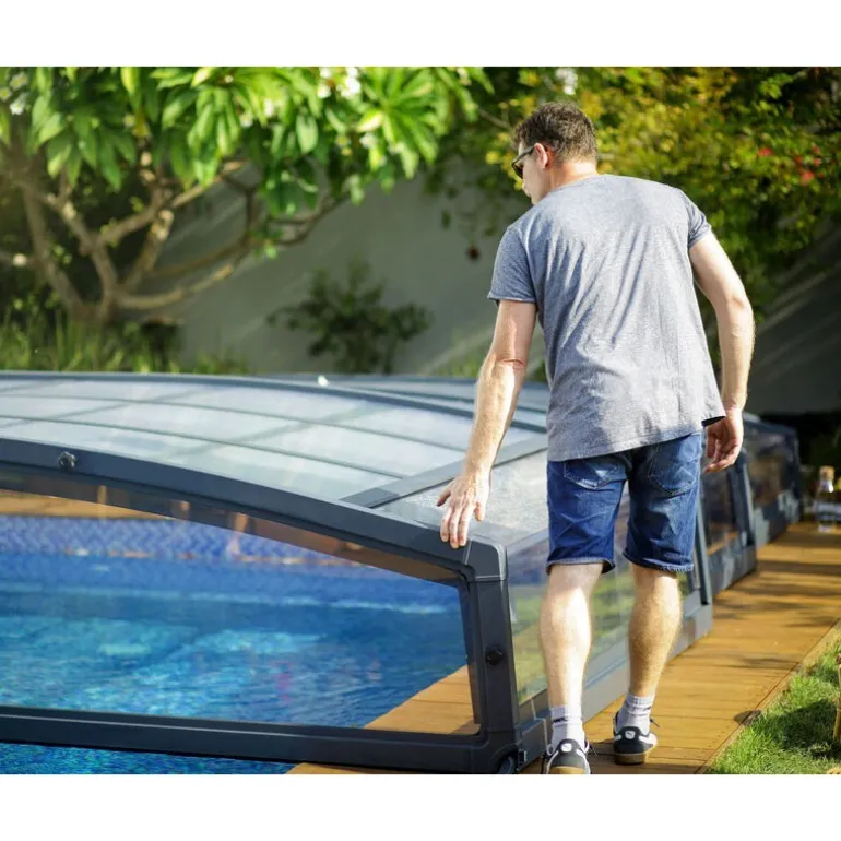 Canopia Majorca CoPertura Telescopica de Policarbonato & Alluminio Per Piscina 6X4 m