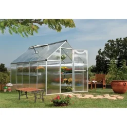 Canopia Mythos Doppio Strato Serra Da Giardino in Policarbonato 306X185X208 cm Argento