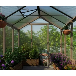 Canopia NATURA Doppio Strato Serra Da Giardino in Policarbonato 360X237.5X261 cm - Legno di cedro