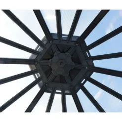 Canopia Oasis Serra Da Giardino in Policarbonato Esagonale 363X316X289 cm Grigio