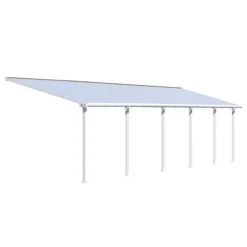 Canopia Olympia Pergola Addossata in Alluminio 3X9.8 m Bianco