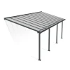 Canopia Olympia Pergola Addossata in Alluminio 3X7.4 m Grigio