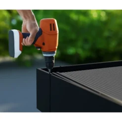 Canopia OSLO Carport in Alluminio 6X9 m Nero