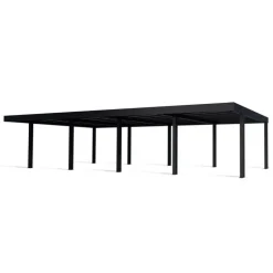 Canopia OSLO Carport in Alluminio 6X12 m Nero