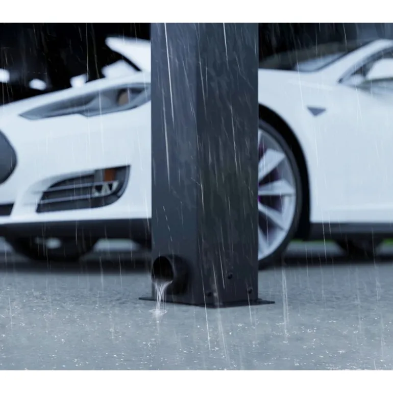 Canopia OSLO Carport in Alluminio 6X12 m Nero