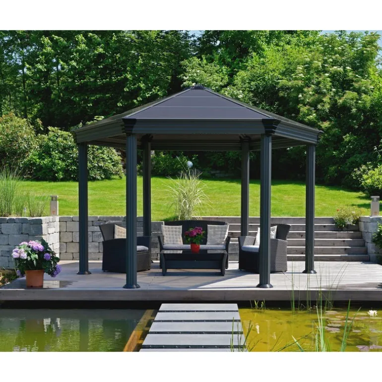 Canopia Roma Gazebo Esagonale in Alluminio 3.6X4 m
