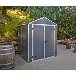 Canopia Rubicon Casetta Da Giardino in Policarbonato Ultra Resistente 154X185X217 cm Grigio Scuro