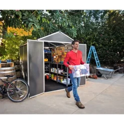 Canopia Rubicon Casetta Da Giardino in Policarbonato Ultra Resistente 229X185X217 cm Grigio Scuro