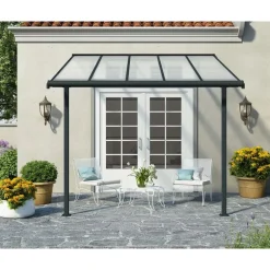Canopia Sierra Pergola Addossata in Alluminio 3X3 m Grigio