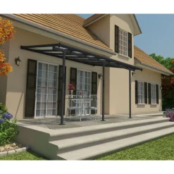 Canopia Sierra Pergola Addossata in Alluminio 3X4.3 m Grigio