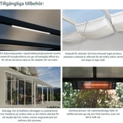 Canopia Sierra Pergola Addossata in Alluminio 2.3X2.3 m Grigio