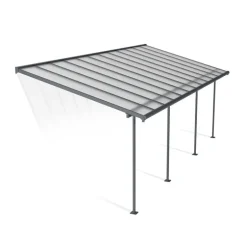 Canopia Sierra Pergola Addossata in Alluminio 3X7.4 m Grigio