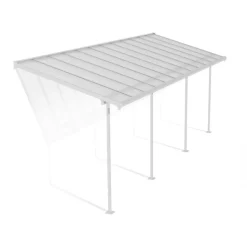 Canopia Sierra Pergola Addossata in Alluminio 2.3X6.7 m Bianco
