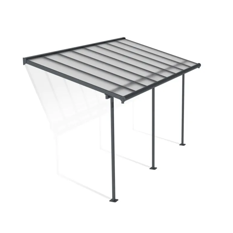 Canopia Sierra Pergola Addossata in Alluminio 2.3X4.5 m Grigio