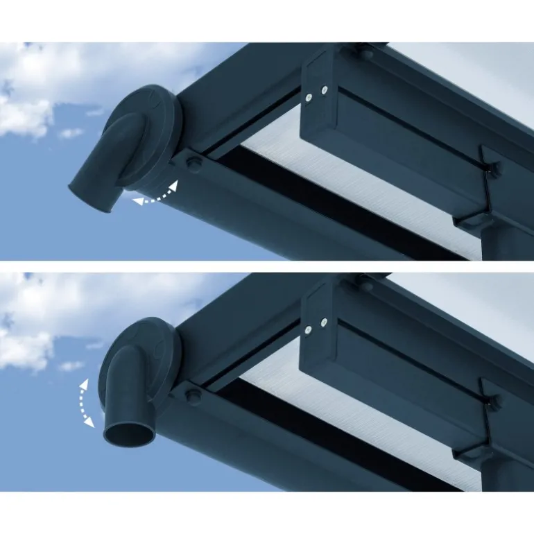 Canopia Sierra Pergola Addossata in Alluminio 2.3X4.5 m Grigio