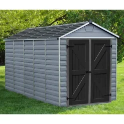 Canopia Skylight Casetta Da Giardino in Policarbonato 378X185X217 cm Grigio Deco