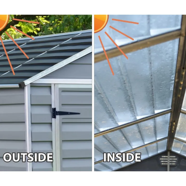 Canopia Skylight Casetta Da Giardino in Policarbonato 303X185X217 cm Grigio