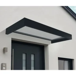 Canopia Sophia Pensilina Da Esterno 215X95 cm - Struttura Grigia Pannello Trasparente