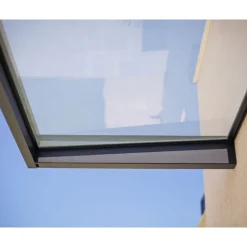 Canopia Sophia Pensilina Da Esterno 215X95 cm - Struttura Grigia Pannello Trasparente