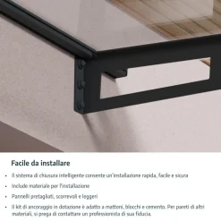 Canopia Sophia Pensilina Da Esterno 160X95 cm - Struttura Bianca Pannelli Opal Bianco