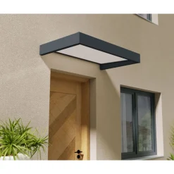 Canopia Sophia Pensilina Da Esterno 160X95 cm - Struttura Grigia Pannelli Opal Bianco